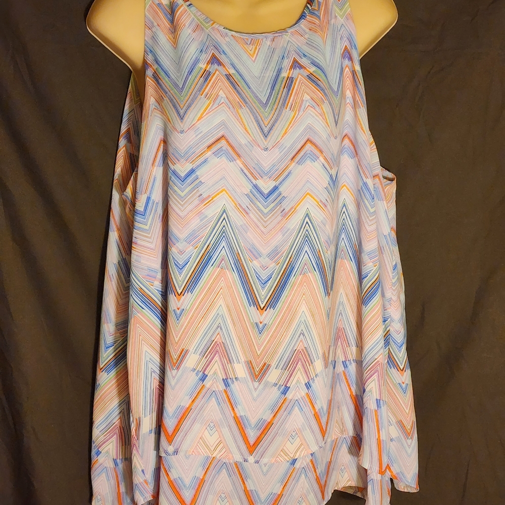 ZAC & RACHEL LADIES XL MULTICOLORED BLOUSE